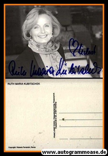 Autogramm Schauspieler | Ruth Maria KUBITSCHEK | 1990er (Portrait SW Rüdel) Ferrantini