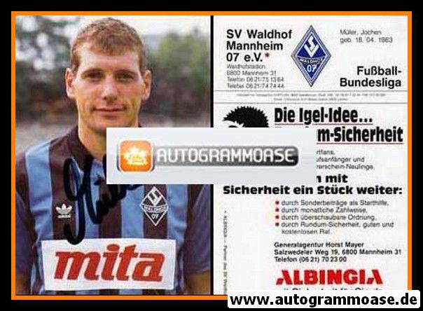 Autogramm Fussball | SV Waldhof Mannheim | 1989 | Jochen MÜLLER