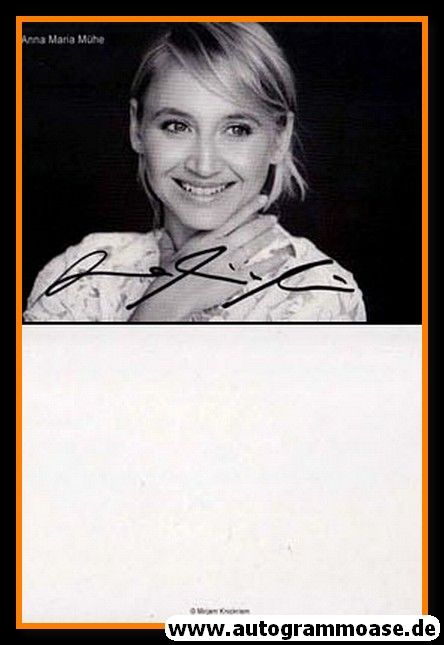 Autogramm Schauspieler | Anna Maria MÜHE | 2010er (Portrait SW) Knickriem