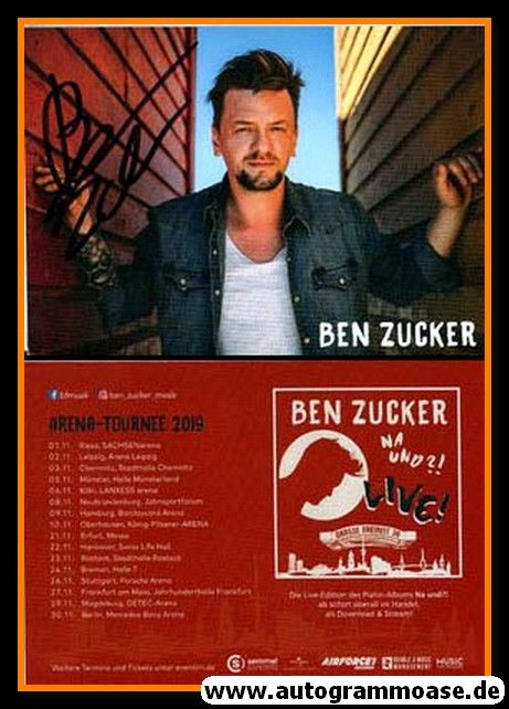 Autogramm Schlager | Ben ZUCKER | 2019 "Na Und Tour"