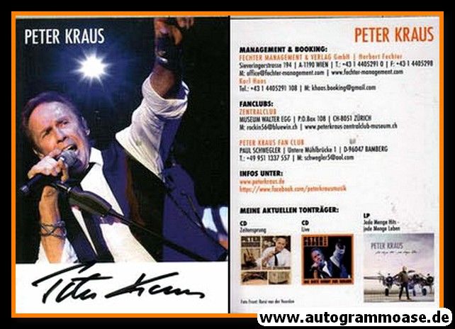 Autogramm Rock | Peter KRAUS | 2014 "Zeitensprung" (Portrait Color) 1