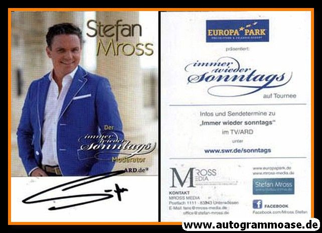 Autogramm TV | ARD | Stefan MROSS | 2010er "Immer Wieder Sonntags" 3