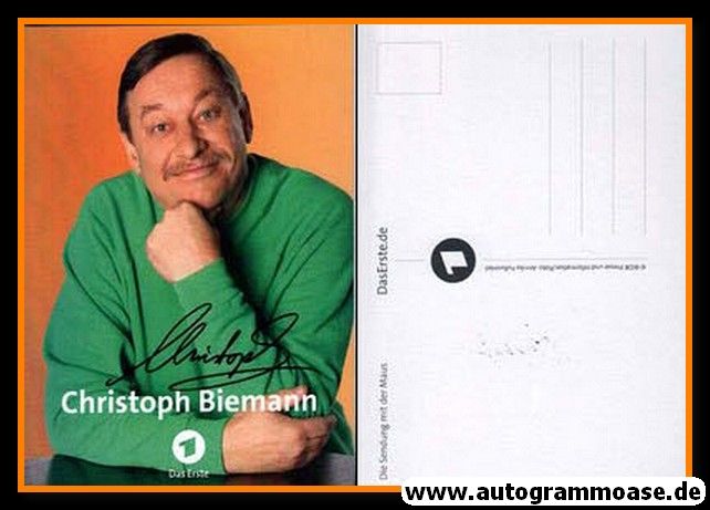 Autogramm TV | ARD | Christoph BIEMANN | 2010er "Sendung Mit Der Maus" (Portrait Color) Fusswinkel