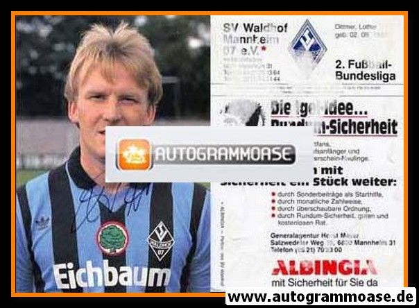 Autogramm Fussball | SV Waldhof Mannheim | 1990 | Lothar DITTMER
