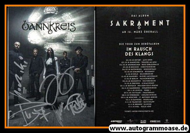 Autogramme Rock | BANNKREIS | 2018 "Sakrament" (Gruppenbild SW)