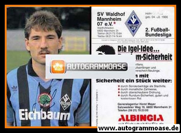 Autogramm Fussball | SV Waldhof Mannheim | 1990 | Lutz HOFMANN