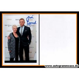 Autogramm Film (UK) | Judi DENCH | 2013 Foto "Skyfall" mit Daniel Craig