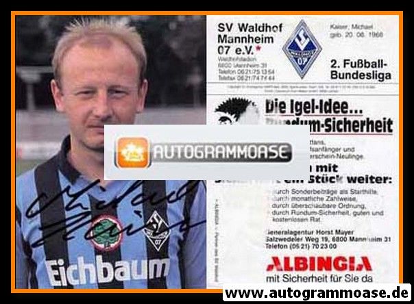 Autogramm Fussball | SV Waldhof Mannheim | 1990 | Michael KAISER