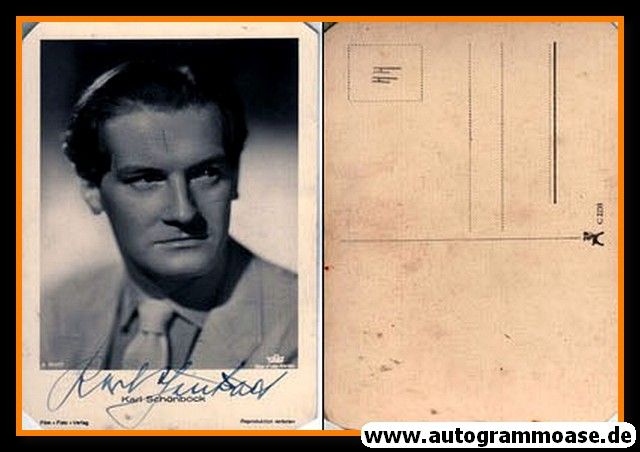 Autogramm Schauspieler | Karl SCHÖNBÖCK | 1940er (Portrait SW) FFV A3437-1