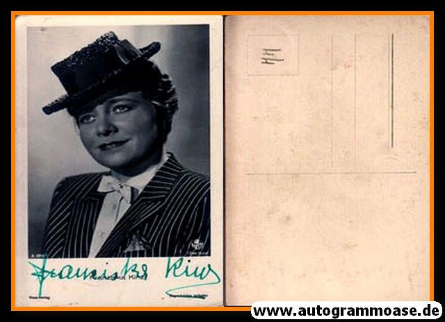 Autogramm Schauspieler | Franziska KINZ | 1930er (Portrait SW) Ross A3310-1