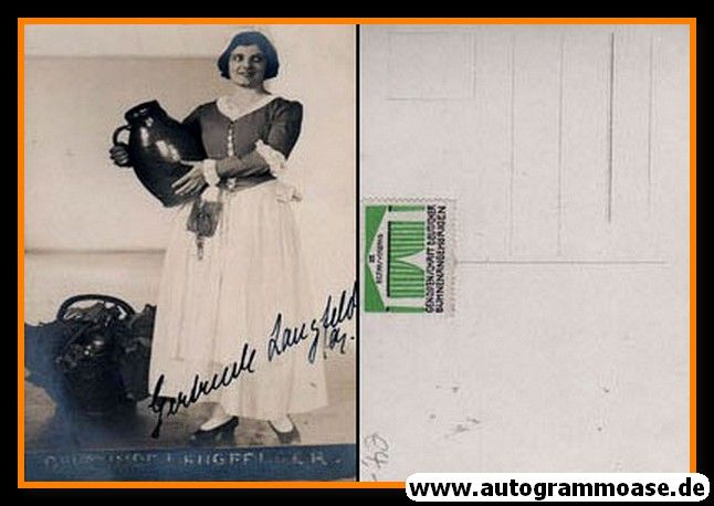 Autogramm Schauspieler | Gertrude LANGFELDER | 1920er (Portrait SW) GDB