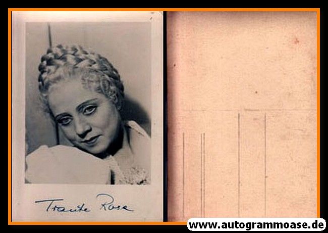 Autogramm Schauspieler | Traute ROSE | 1930er (Portrait SW)