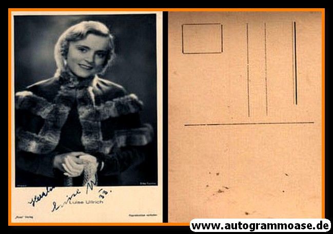 Autogramm Schauspieler | Luise ULLRICH | 1930er (Portrait SW) Ross 7700-1