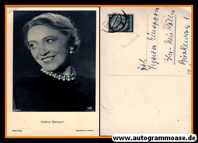 Autogramm Schauspieler | Käthe DORSCH | 1930er (Portrait SW) Ross A3261-1