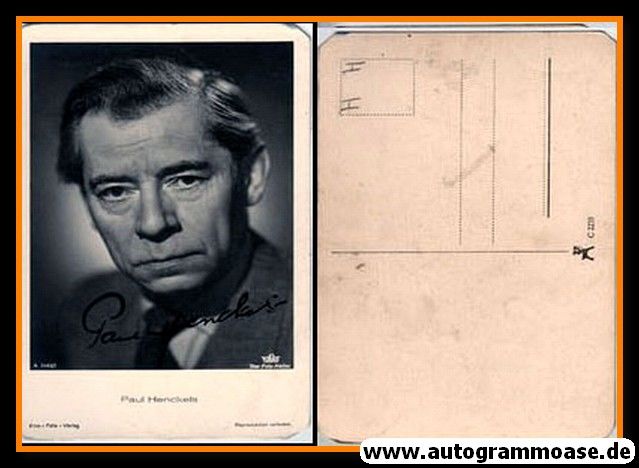 Autogramm Schauspieler | Paul HENCKELS | 1940er (Portrait SW) FFV 3443-1