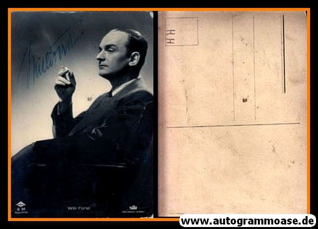 Autogramm Schauspieler | Willi FORST | 1930er (Portrait SW) Ross G54