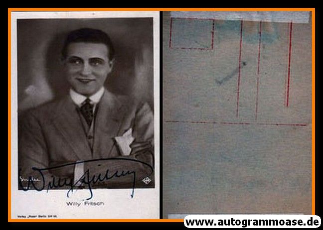 Autogramm Schauspieler | Willy FRITSCH | 1930er (Portrait SW) Ross 1478-2