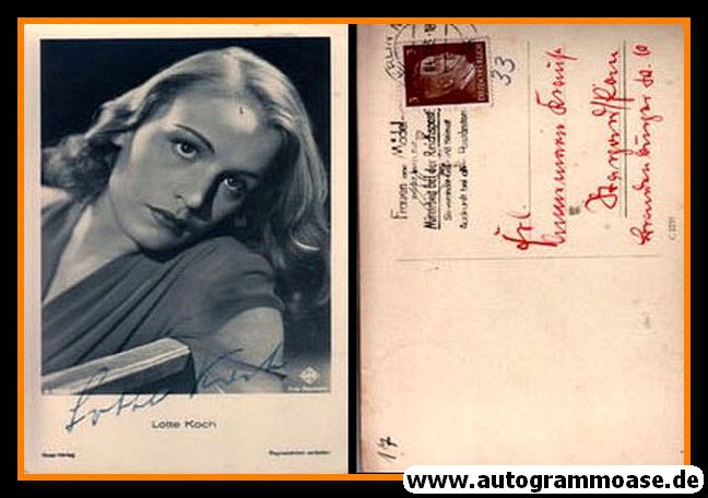 Autogramm Schauspieler | Lotte KOCH | 1930er (Portrait SW) Ross A3325-1