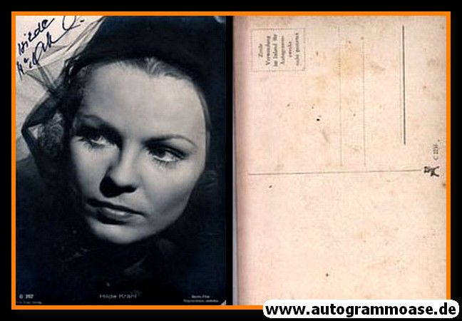 Autogramm Schauspieler | Hilde KRAHL | 1930er (Portrait SW) FFV G202