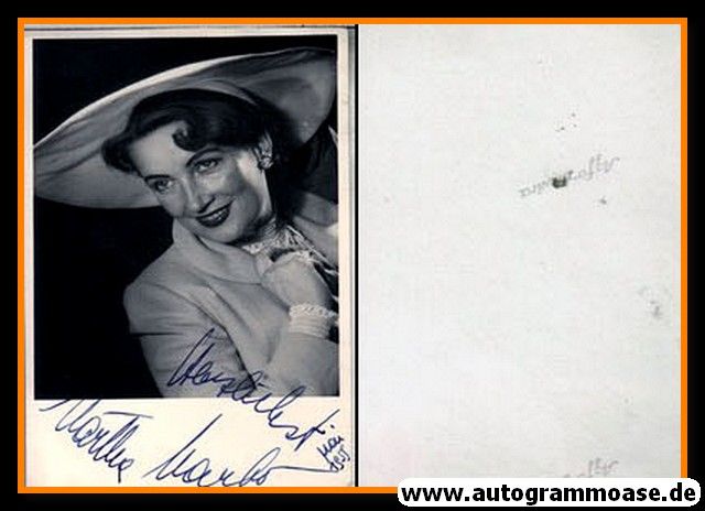 Autogramm Schauspieler | Martha MARBO | 1940er (Portrait SW)