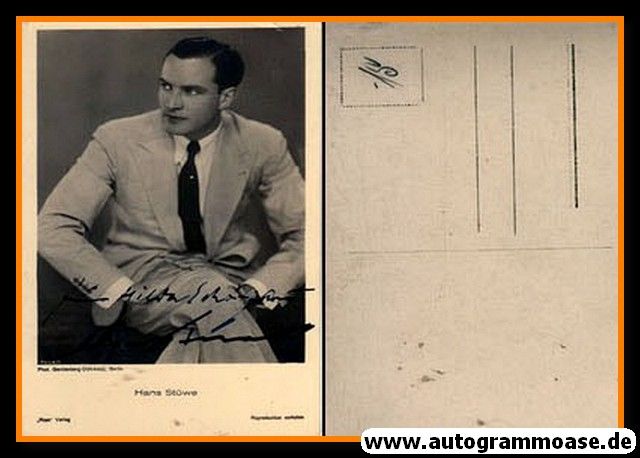 Autogramm Schauspieler | Hans STÜWE | 1930er (Portrait SW) Ross 7954-1