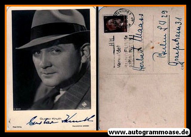 Autogramm Schauspieler | Gustav KNUTH | 1930er (Portrait SW) Ross A3414-1