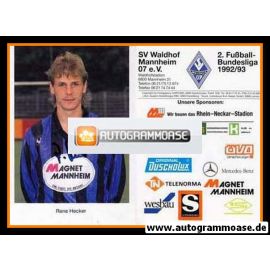 Autogramm Fussball | SV Waldhof Mannheim | 1992 | Rene HECKER