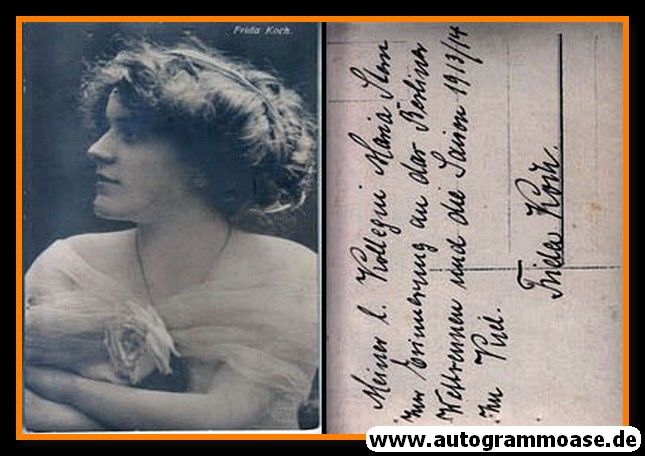 Autogramm Schauspieler | Frida KOCH | 1910er (Portrait SW)