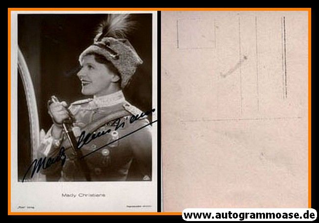 Autogramm Schauspieler | Mady CHRISTIANS | 1930er (Portrait SW) Ross 5384-2