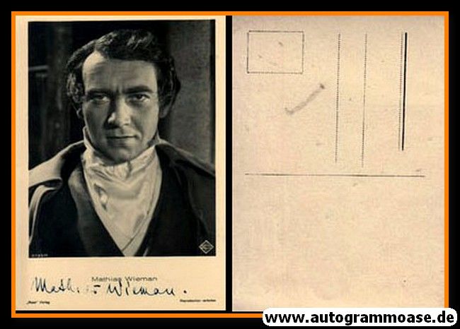 Autogramm Schauspieler | Mathias WIEMAN | 1930er (Portrait SW) Ross 8735-1