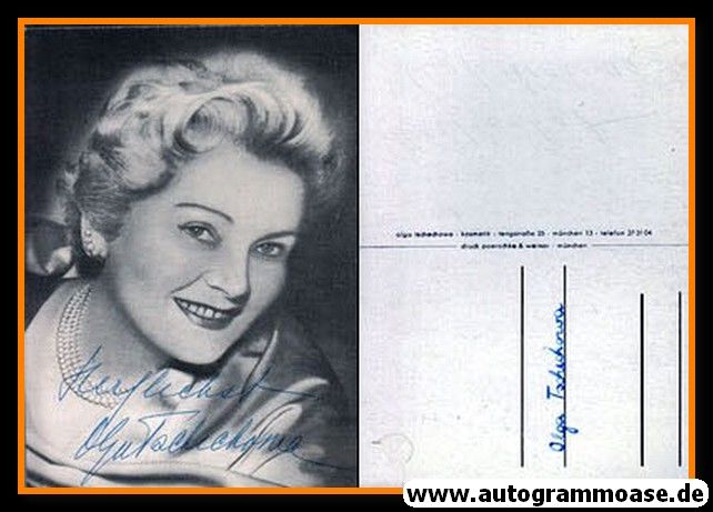 Autogramm Schauspieler | Olga TSCHECHOWA | 1940er (Portrait SW) Kosmetik