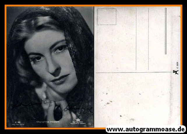 Autogramm Schauspieler | Marianne HOPPE | 1930er (Portrait SW) FFV G163