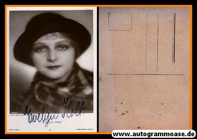 Autogramm Schauspieler | Evelyn HOLT | 1930er (Portrait SW) Ross 4541-1