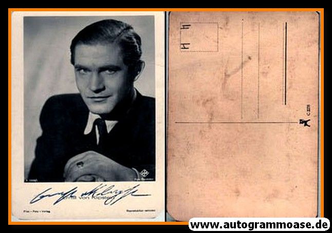 Autogramm Schauspieler | Ernst VON KLIPSTEIN | 1940er (Portrait SW) Ross A3518-1