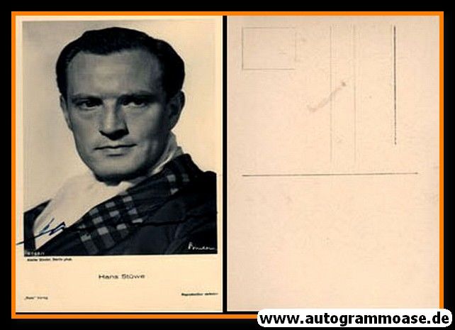 Autogramm Schauspieler | Hans STÜWE | 1930er (Portrait SW) Ross 8769-1