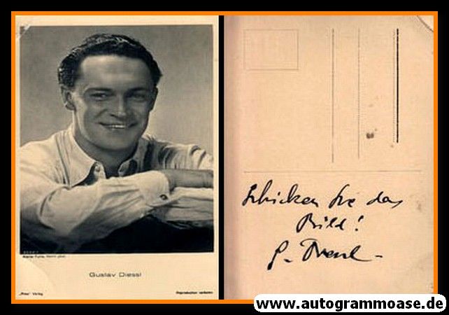 Autogramm Schauspieler | Gustav DIESSL | 1930er (Portrait SW) Ross 8640-1