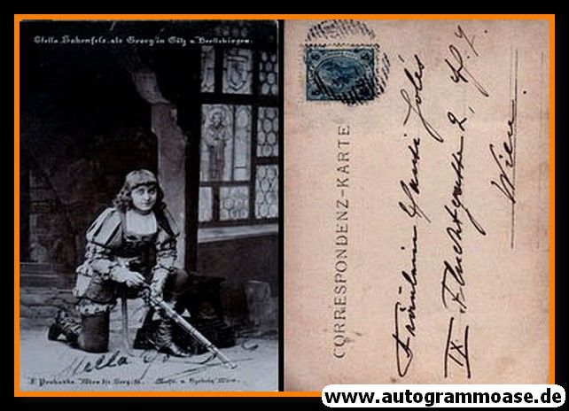 Autogramm Schauspieler | Stella VON HOHENFELS | 1880er "Götz Von Berlichingen"
