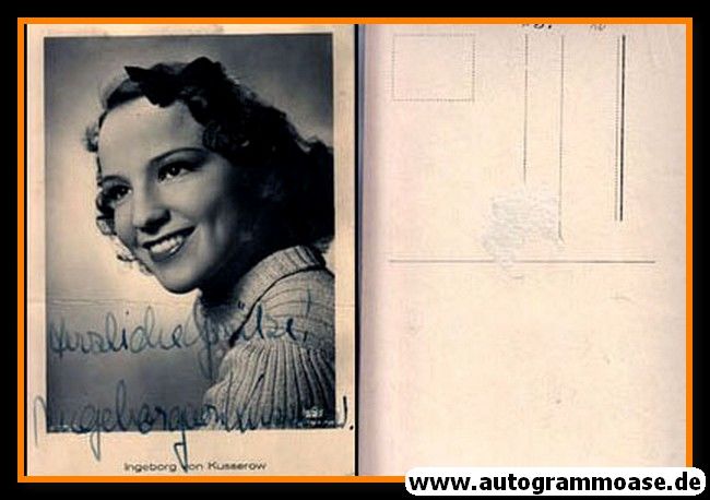 Autogramm Schauspieler | Ingeborg VON KUSSEROW | 1930er (Portrait SW) Tobis