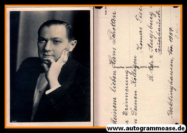 Autogramm Cello | Thomas FISCHER | 1930er (Portrait SW)