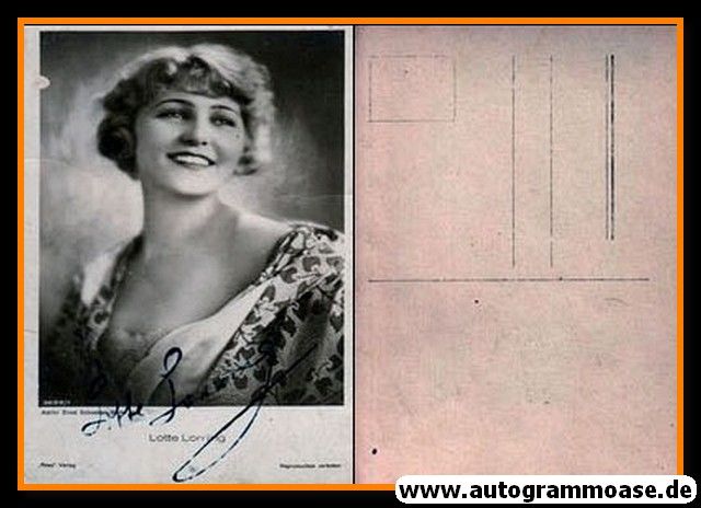 Autogramm Schauspieler | Lotte LORRING | 1930er (Portrait SW) Ross 3699-1