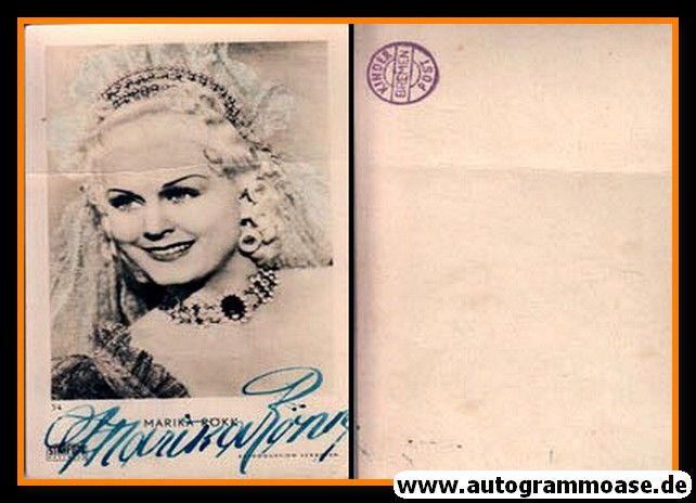 Autogramm Schauspieler | Marika RÖKK | 1930er (Portrait SW) Starfoto