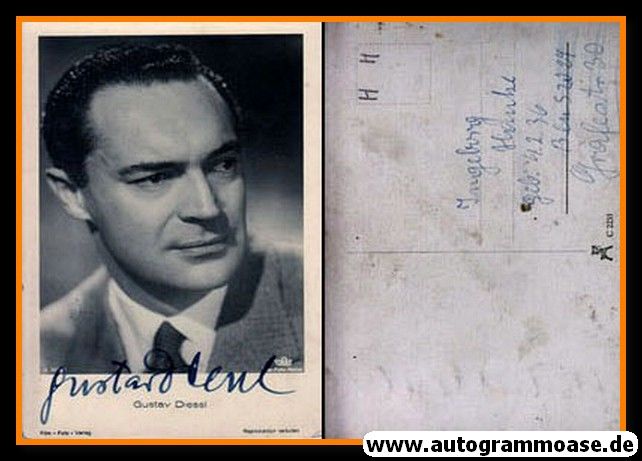 Autogramm Schauspieler | Gustav DIESSL | 1930er (Portrait SW) Ross 3470-1