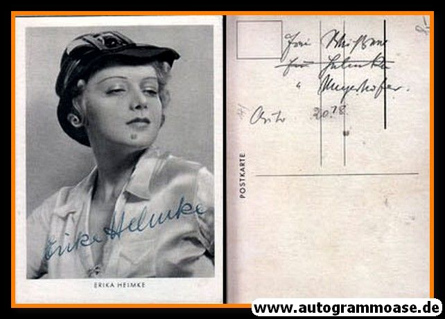 Autogramm Schauspieler | Erika HELMKE | 1930er (Portrait SW) 1