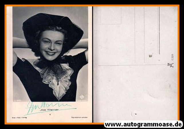Autogramm Schauspieler | Ilse WERNER | 1940er (Portrait SW) FFV 3588-2