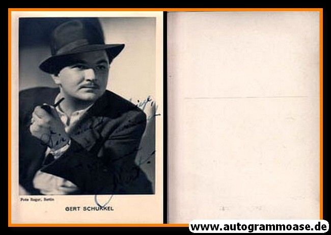 Autogramm Schauspieler | Gert SCHUKKEL | 1930er (Portrait SW) Beger