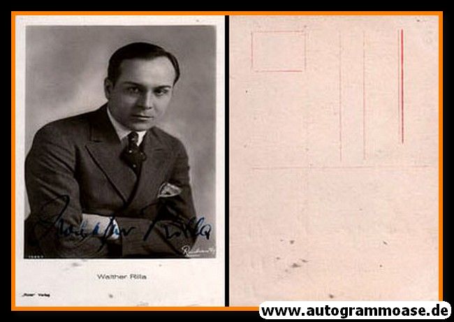 Autogramm Schauspieler | Walther RILLA | 1930er (Portrait SW) Ross 1949-1