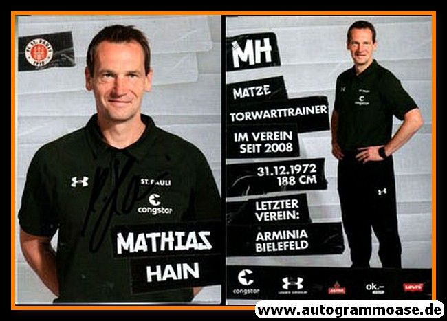 Autogramm Fussball | FC St. Pauli | 2018 | Mathias HAIN