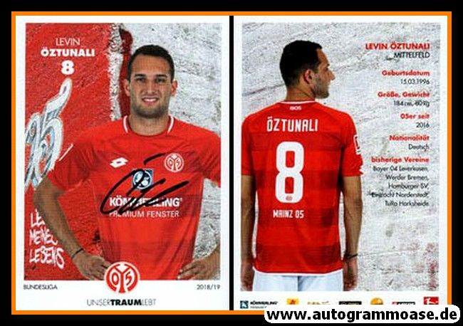 Autogramm Fussball | FSV Mainz 05 | 2018 | Levin ÖZTUNALI