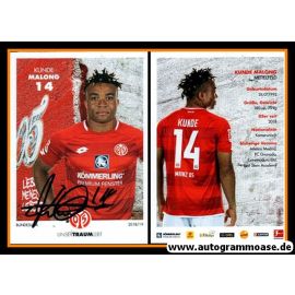 Autogramm Fussball | FSV Mainz 05 | 2018 | Kunde MALONG