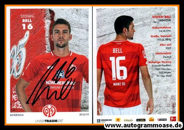 Autogramm Fussball | FSV Mainz 05 | 2018 | Stefan BELL